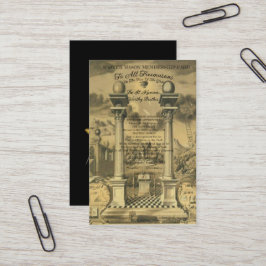 Visita Cartão de filiação Freemason