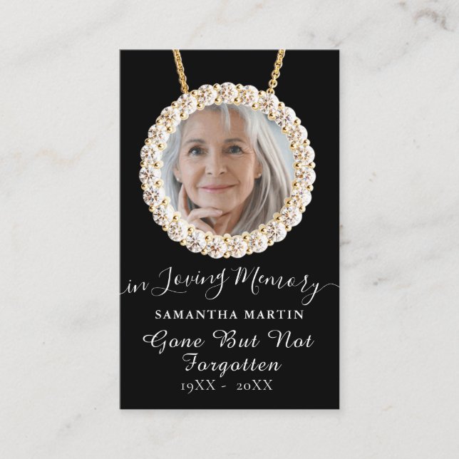 Visita Cartão de Foto com Oração Memorial em Caligrafia D (Frente)