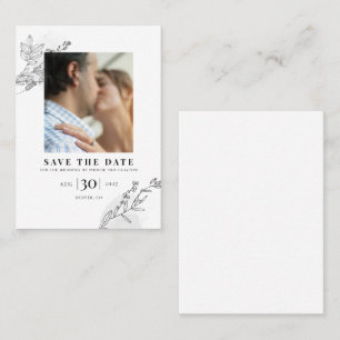 Visita Cartão de Foto de Casamento Simples e Moderno para