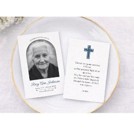 Visita Cartão de Foto de Funeral Personalizado 8,9 cm x 6