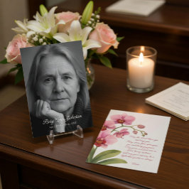 Visita Cartão de Foto de Funeral Personalizado 8,9 cm x 6