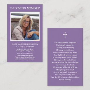 Visita Cartão de Funeral com Foto Memorial Clássica