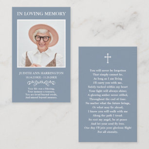 Visita Cartão de Funeral com Foto Memorial Clássica