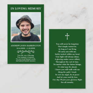 Visita Cartão de Funeral com Foto Memorial Clássica