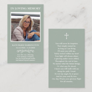 Visita Cartão de Funeral com Foto Memorial Clássica
