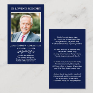 Visita Cartão de Funeral de Foto Simples Moderna