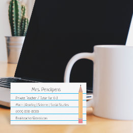 Visita Cartão de identidade personalizado do professor pa