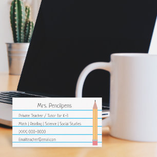 Visita Cartão de identidade personalizado do professor pa