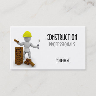 Visita Cartão de indústria da construção