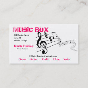 Visita Cartão de indústria musical