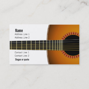 Visita Cartão de indústria musical da guitarra acústic