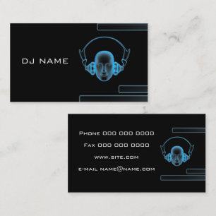 Visita cartão de indústria musical DJ