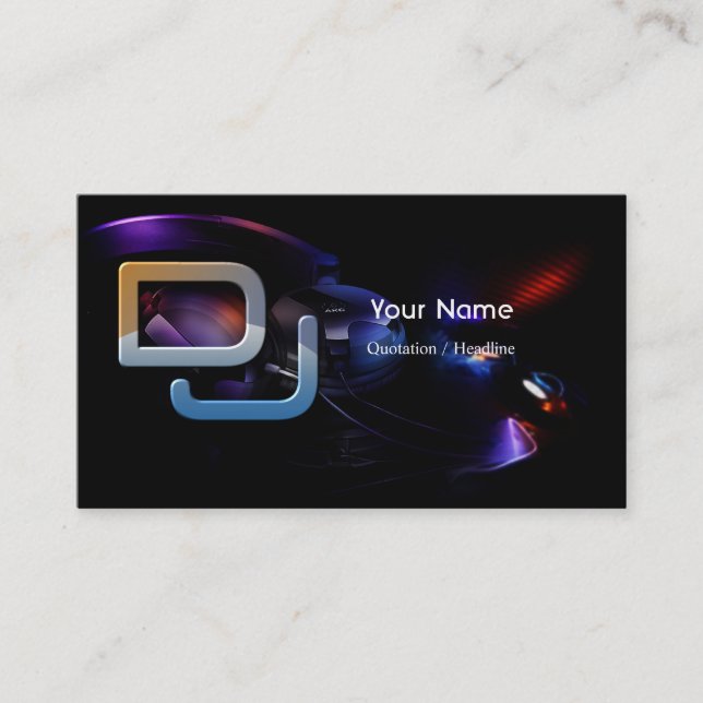 Visita Cartão de indústria musical do DJ (Frente)