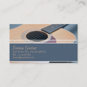 Visita Cartão de indústria musical - guitarra acústica
