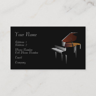 Visita Cartão de indústria musical - piano