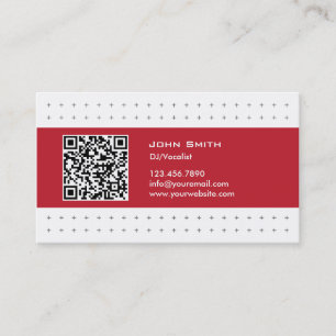Visita Cartão de indústria musical vermelho do DJ da