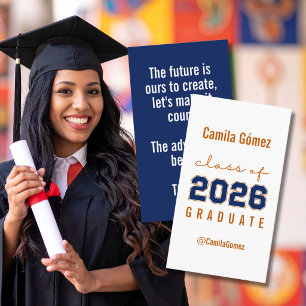Visita Cartão de Informações Personalizado para Graduado