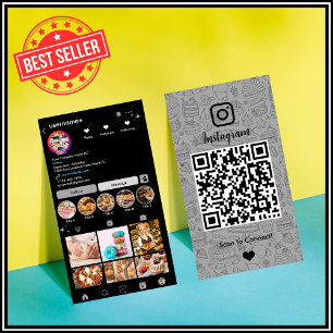 Visita Cartão de Instagram Cinza Moderno para Chef e Pada