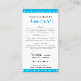 Visita Cartão de instrução Mini-Facial