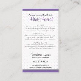 Visita Cartão de instrução Mini-Facial