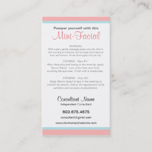 Visita Cartão de instrução Mini-Facial