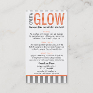 Visita Cartão de instrução Mini-Facial - AME SUA PELE