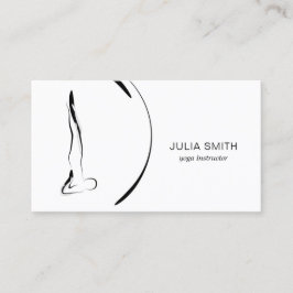 Visita Cartão de instrutor de ioga com duas poses de ioga