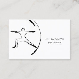 Visita Cartão de instrutor de ioga com duas poses de ioga