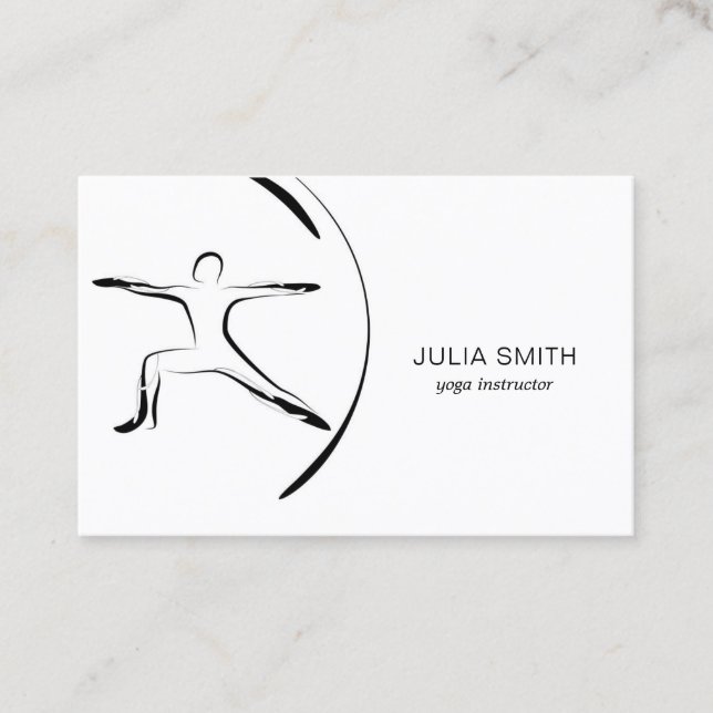 Visita Cartão de instrutor de ioga com duas poses de ioga (Frente)