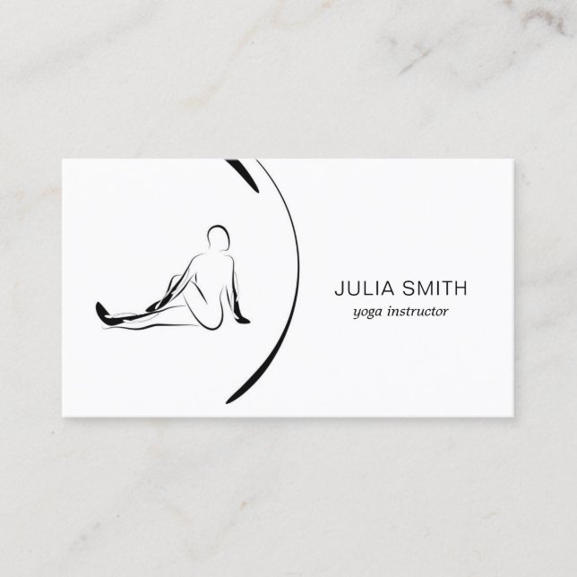 Visita Cartão de instrutor de ioga com duas poses de ioga (Frente)