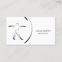 Cartão de instrutor de ioga com duas poses de ioga