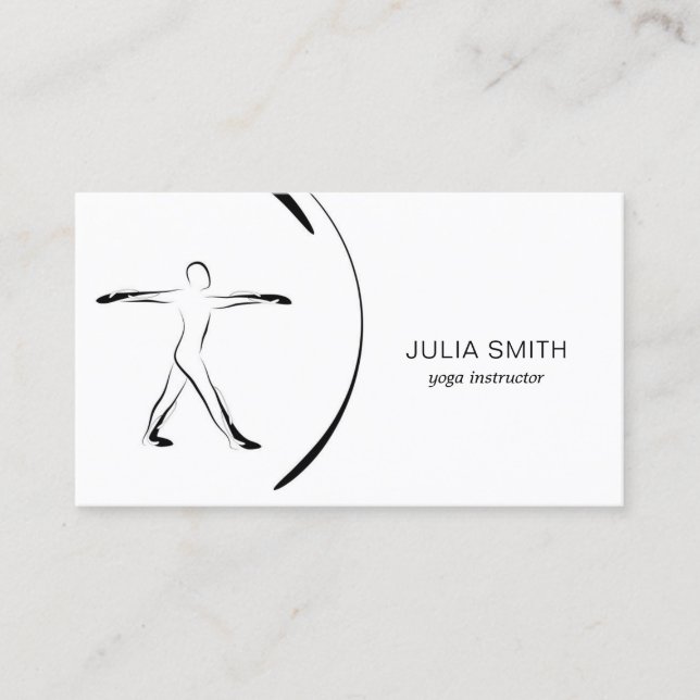 Visita Cartão de instrutor de ioga com duas poses de ioga (Frente)