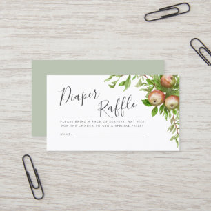 Visita cartão de jangada de fralda das maçãs a cores aquá