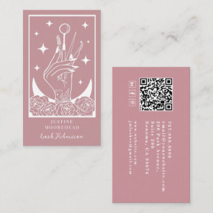 Visita Cartão de Lash Tech Mystic Rose Tarot