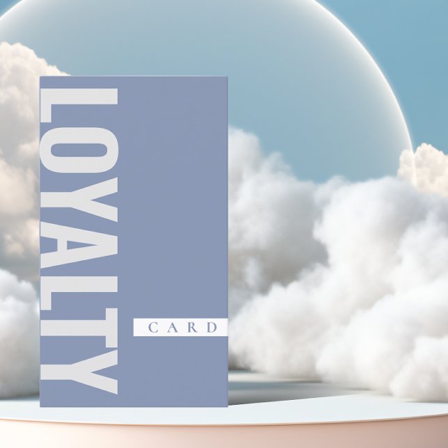 Visita Cartão de lealdade azul empoeirado empoeirado míni (Criador carregado)