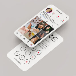 Visita Cartão de Lealdade Branca do Instagram Tech Artist