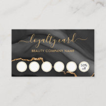 Cartão de Lealdade de Salão de Agato de Marble Pre