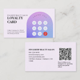 Visita Cartão de Lealdade de Salão de Bela na moda Glitte