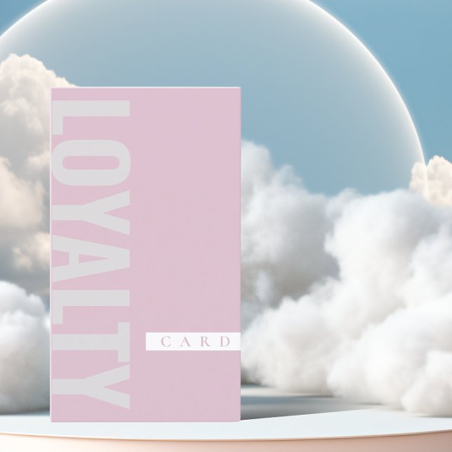 Visita Cartão de Lealdade Girly Pink e Cinza (Criador carregado)