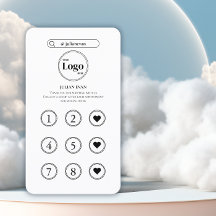 Cartão de Lealdade inspirado no Instagram Branco M