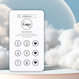 Visita Cartão de Lealdade inspirado no Instagram Branco M