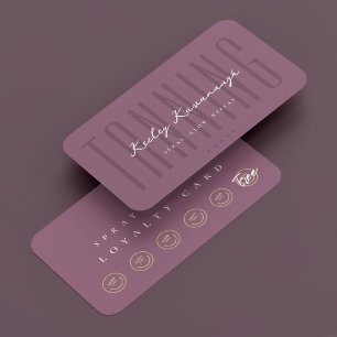 Visita Cartão de Lealdade Mauve Dusty Especialista em Tan