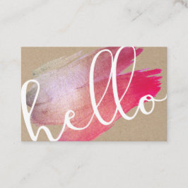 Visita Cartão de Lealdade Pincel Púrpura Personalizado