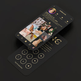 Visita Cartão de Lealdade Preto para Instagrama do Técnic