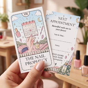 Visita Cartão de Lembrete de Consulta de Tarot de Salão d