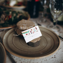 Visita Cartão de Local de Casamento Montanhoso com Aquare