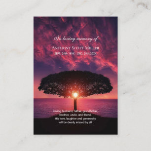 Visita Cartão de memória do tema Sunset Tree