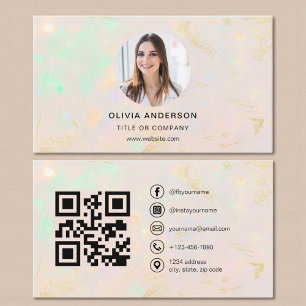 Visita Cartão de Mídia Social com Foto Minimalista de Opa