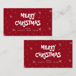 Visita Cartão de Minipresente para Neve Vermelha Feliz Na