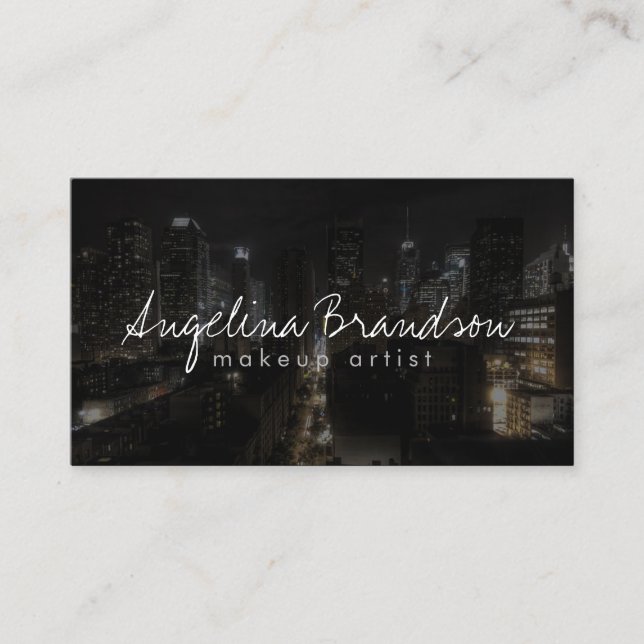 Visita Cartão de Moda Fotográfica da Cidade da Noite de M (Frente)